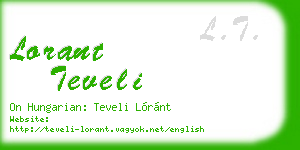 lorant teveli business card
