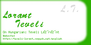 lorant teveli business card